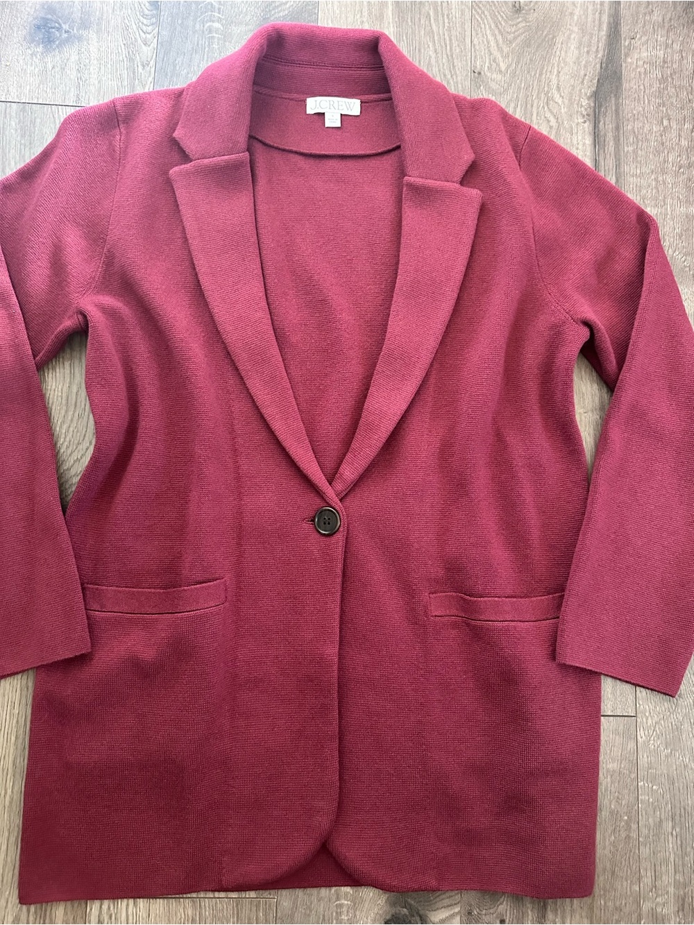 J. Crew Deep Burgundy Single-Button Blazer